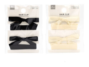 ヘアクリップセット（リボン、ロング） ダイソー(DAISO)