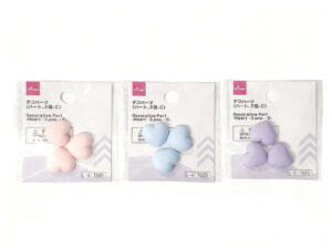 デコパーツ（ハート、３個、Ｃ） ダイソー(DAISO)
