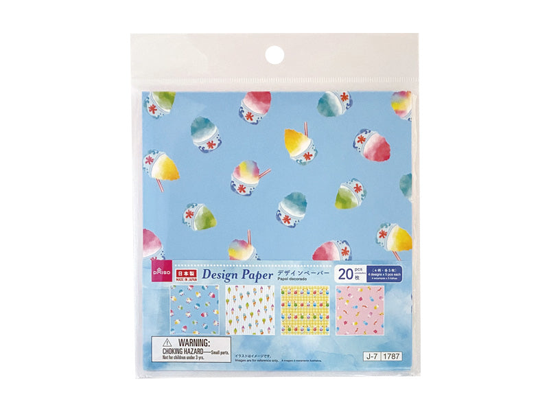 デザインペーパー（夏柄、スイーツ） ダイソー(DAISO)