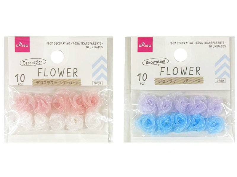 デコフラワー（シアーローズ、１０個） ダイソー(DAISO)
