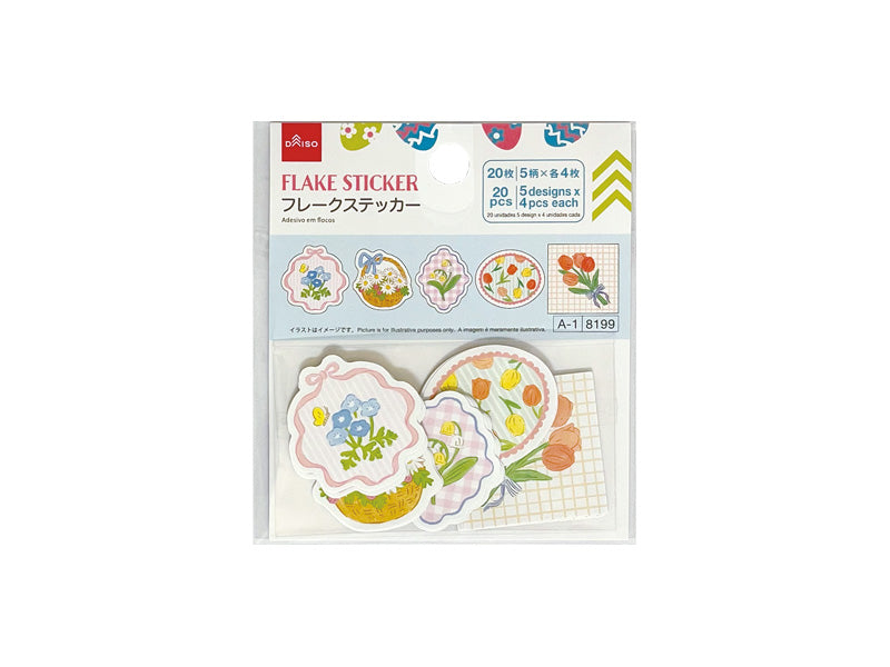 フレークステッカー（フラワー） ダイソー(DAISO)