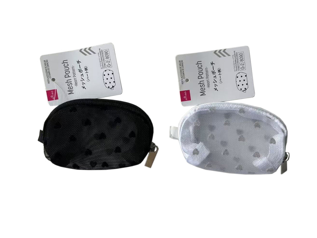メッシュ小物入（ハート柄） ダイソー(DAISO)