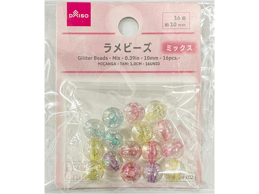 ラメビーズ（ミックス、１６個） ダイソー(DAISO)