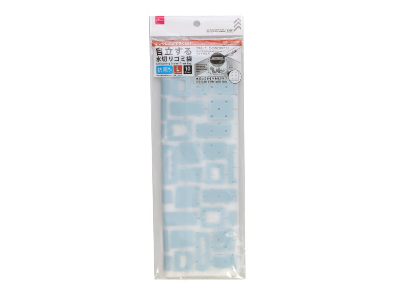 自立する抗菌水切りゴミ袋（ナチュラル、１０枚） ダイソー(DAISO)