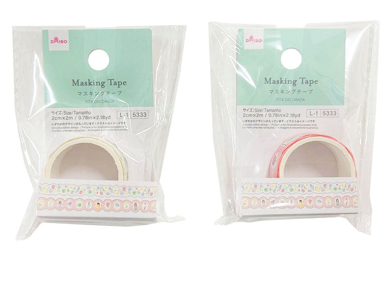 マスキングテープ（春の花、ダイカット） ダイソー(DAISO)