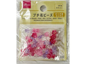 プチ花ビーズ（ピンク系、ミックス、６０個） ダイソー(DAISO)