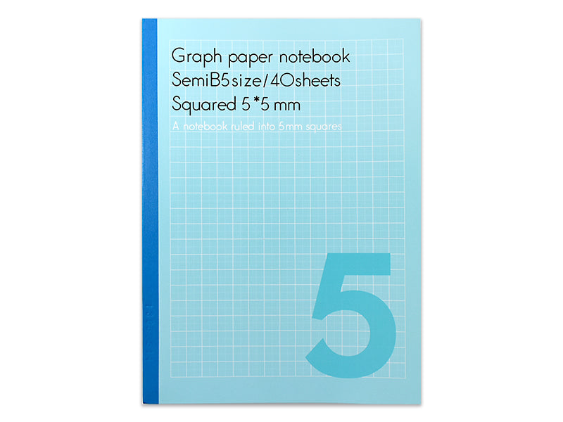 ノートブック（セミＢ５、５ｍｍ方眼罫、４０枚） ダイソー(DAISO)