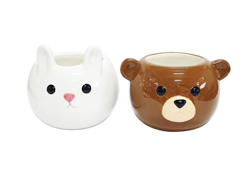 アニマル植木鉢（クマ、うさぎ） ダイソー(DAISO)