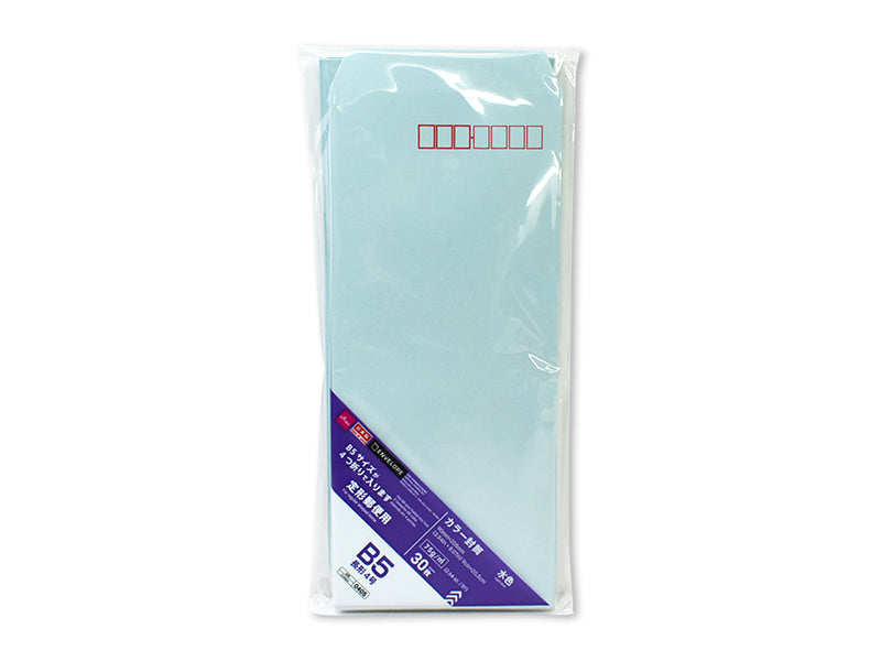 カラー封筒（長形４号、水色、３０枚） ダイソー(DAISO)