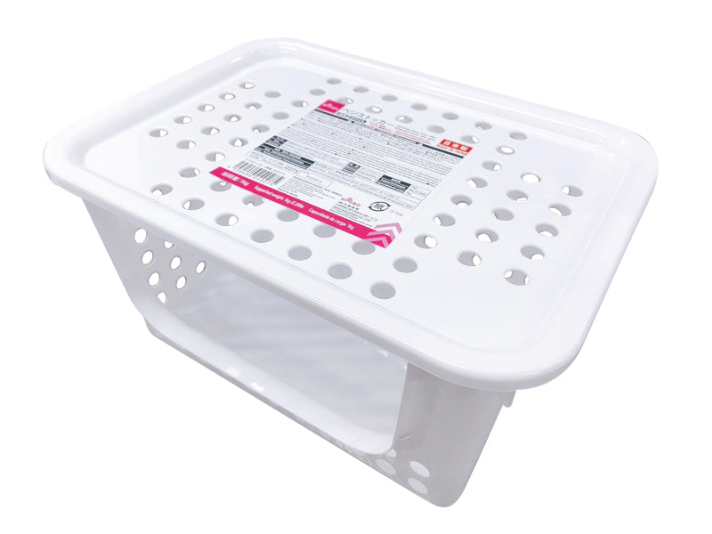 べジストッカー（浅型、ホワイト） ダイソー(DAISO)