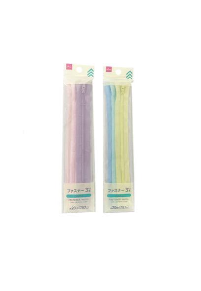 ファスナー（３本、パステル） ダイソー(DAISO)