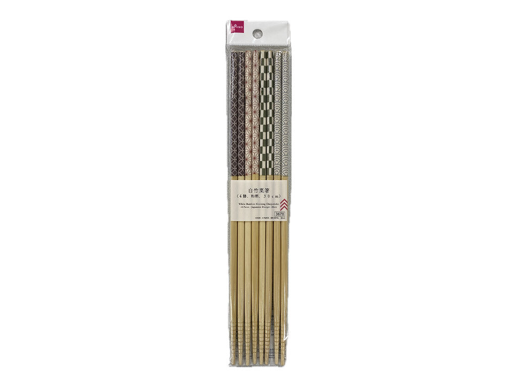 白竹菜箸（４膳、和柄） ダイソー(DAISO)