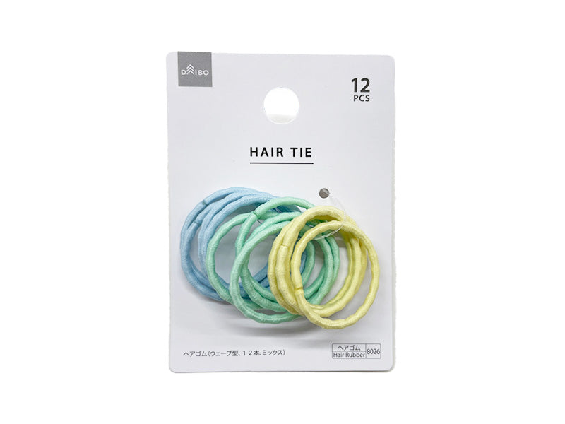 ヘアゴム（ウェーブ型、１２本、ミックス） ダイソー(DAISO)