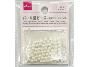 パール調ビーズ（ラウンド、シュリンク、６５個） ダイソー(DAISO)