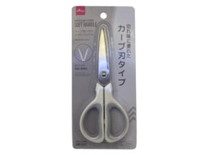 カーブ刃ハサミ（ソフトハンドル、ホワイト） ダイソー(DAISO)