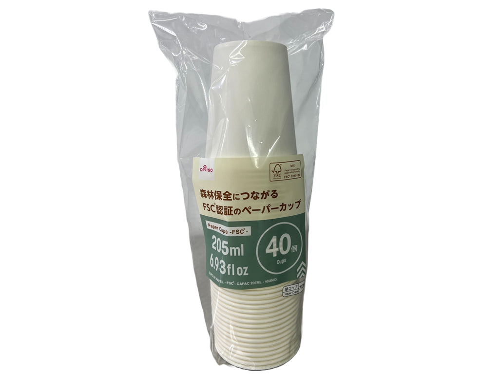 ペーパーカップ（ＦＳＣ、４０個） ダイソー(DAISO)