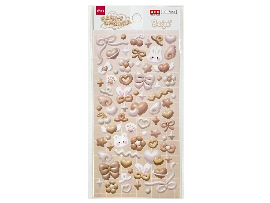 シール（ファンシーデコラ、ベージュ） ダイソー(DAISO)