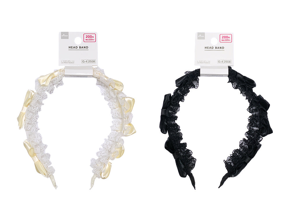 レースリボンカチューシャ ダイソー(DAISO)