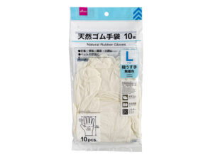 天然ゴム手袋（１０枚、Ｌサイズ） ダイソー(DAISO)