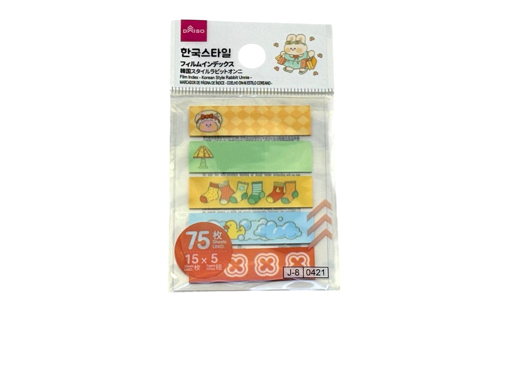 フィルムインデックス（韓国スタイルラビットオンニ、１５枚×５種） ダイソー(DAISO)