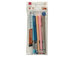 超軽量パステルボディ ボールペン（黒インク、５本） ダイソー(DAISO)