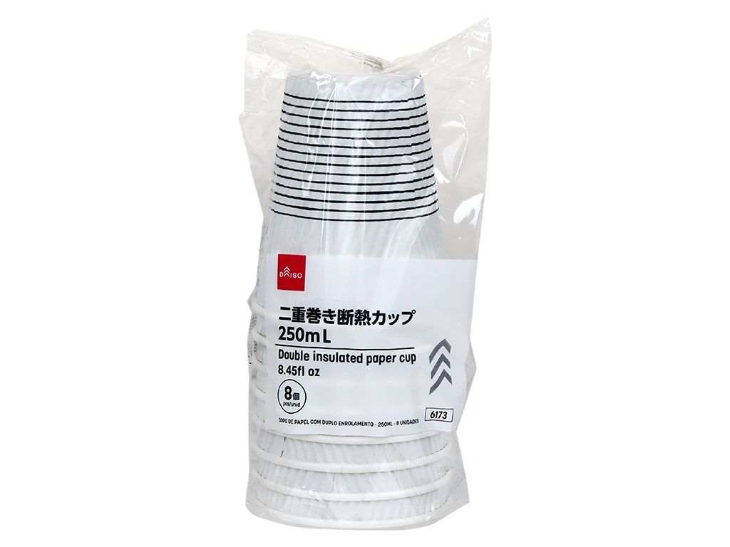 二重巻き断熱カップ（８個） ダイソー(DAISO)