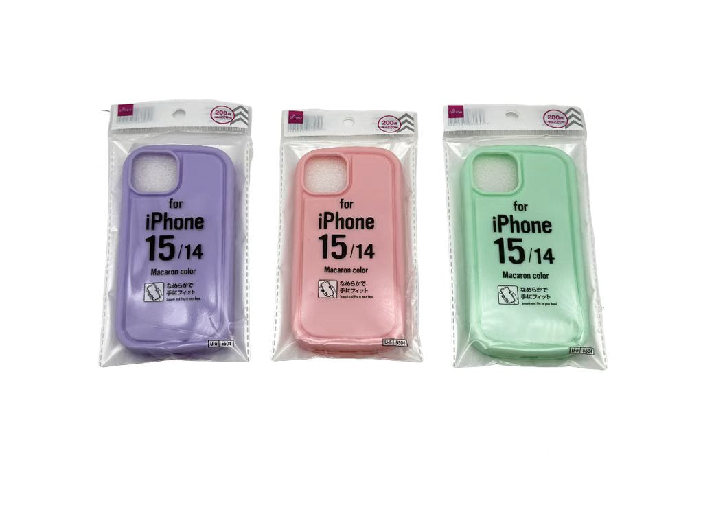マカロンカラースマホケース（１５＆１４） ダイソー(DAISO)