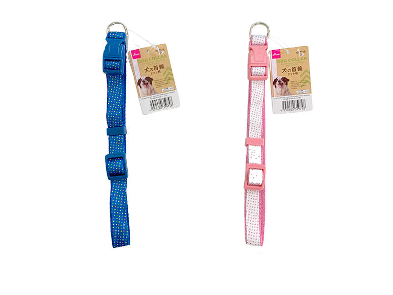 犬の首輪（中型犬用、ドット柄） ダイソー(DAISO)