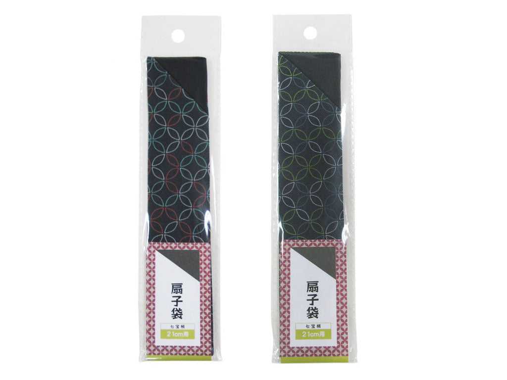扇子袋（総柄、七宝柄） ダイソー(DAISO)