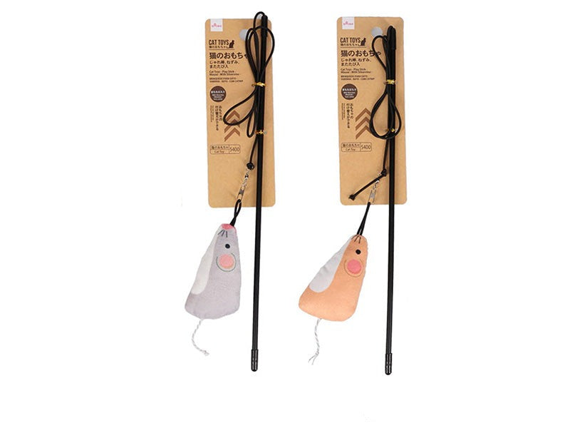 猫のおもちゃ（じゃれ棒、ねずみ、またたび入） ダイソー(DAISO)