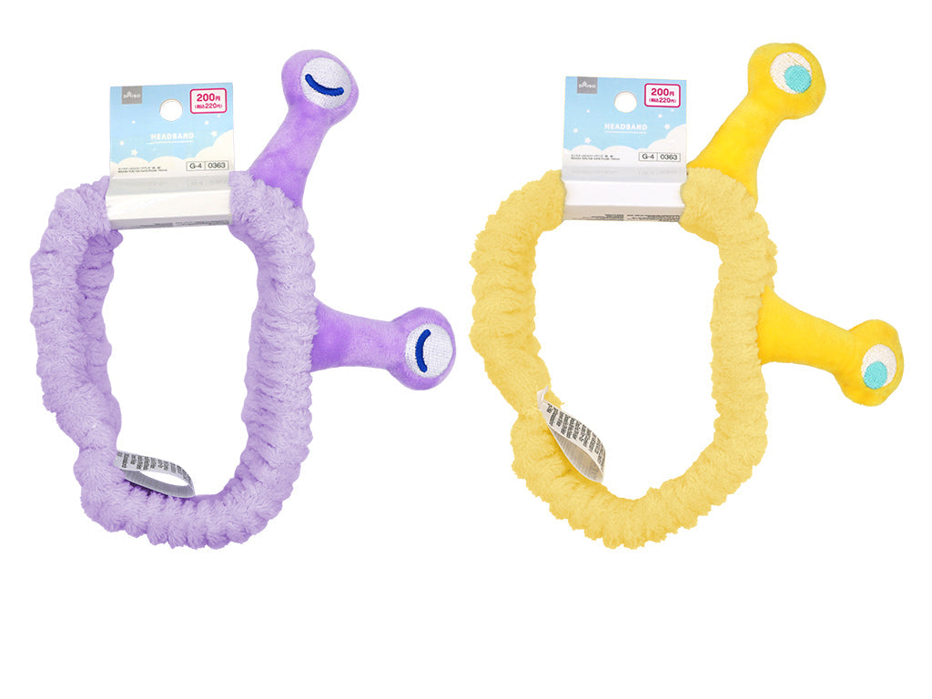 モンスターふわふわヘアバンド（紫、黄） ダイソー(DAISO)