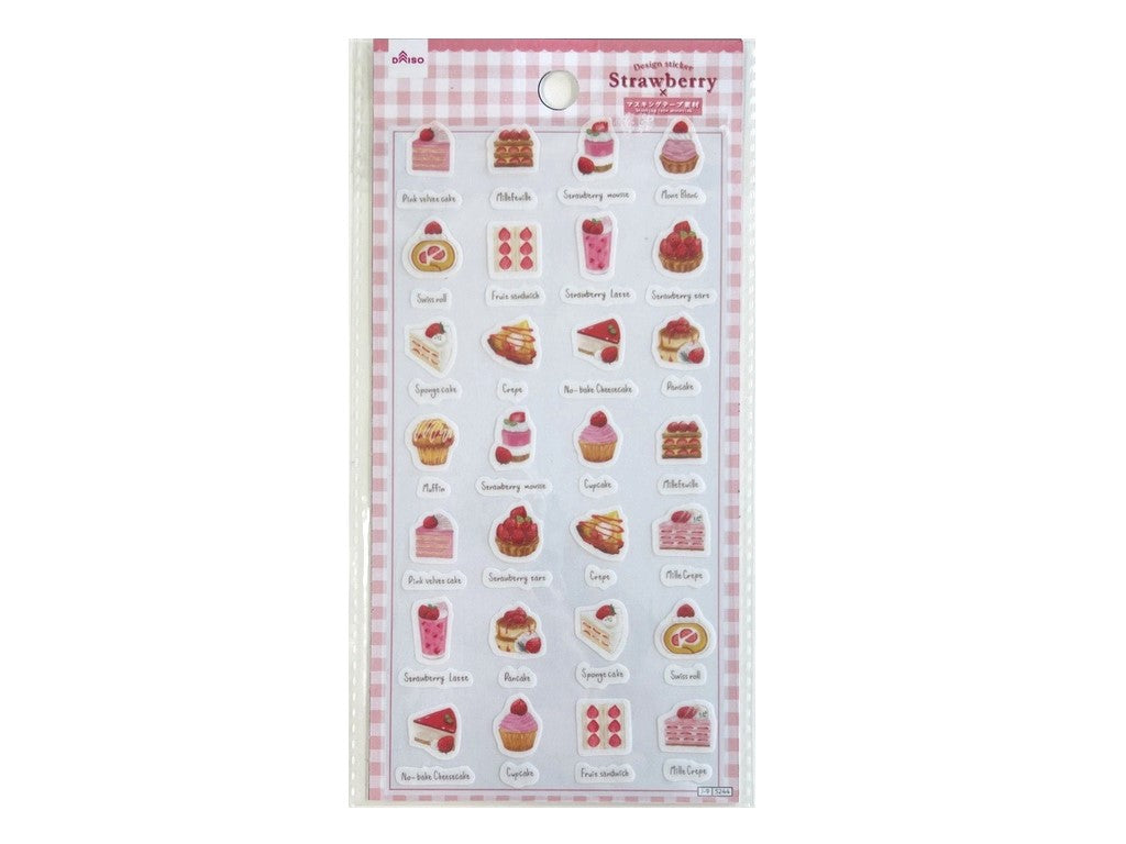 デザインシール（苺スイーツ） ダイソー(DAISO)