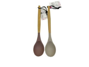 木製ハンドルシリコ―ンキッチンツ―ル（調理スプーン） ダイソー(DAISO)