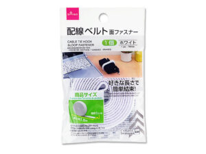 配線ベルト（面ファスナー、１個、白） ダイソー(DAISO)