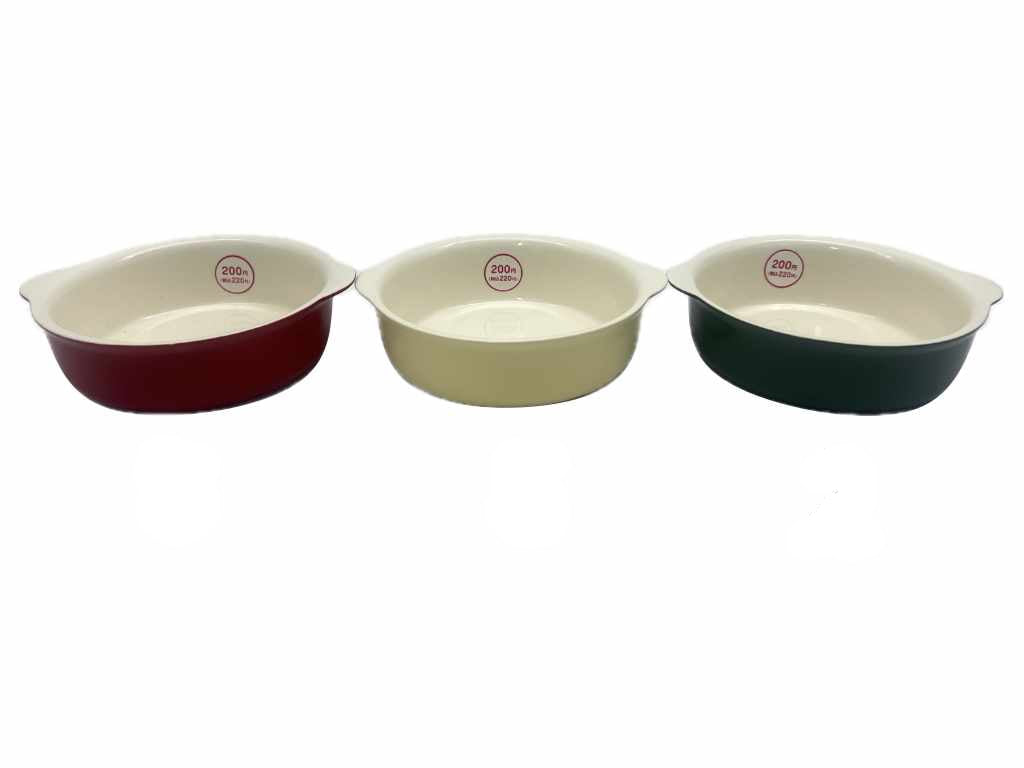 グラタン皿（シンプルカラー、丸） ダイソー(DAISO)