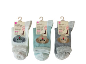 レギュラーソックス（立体ブークレ、トイプードル） ダイソー(DAISO)