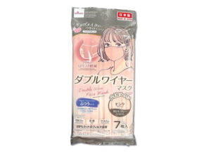 ダブルワイヤーマスク（ピンク、ふつうサイズ、７枚） ダイソー(DAISO)
