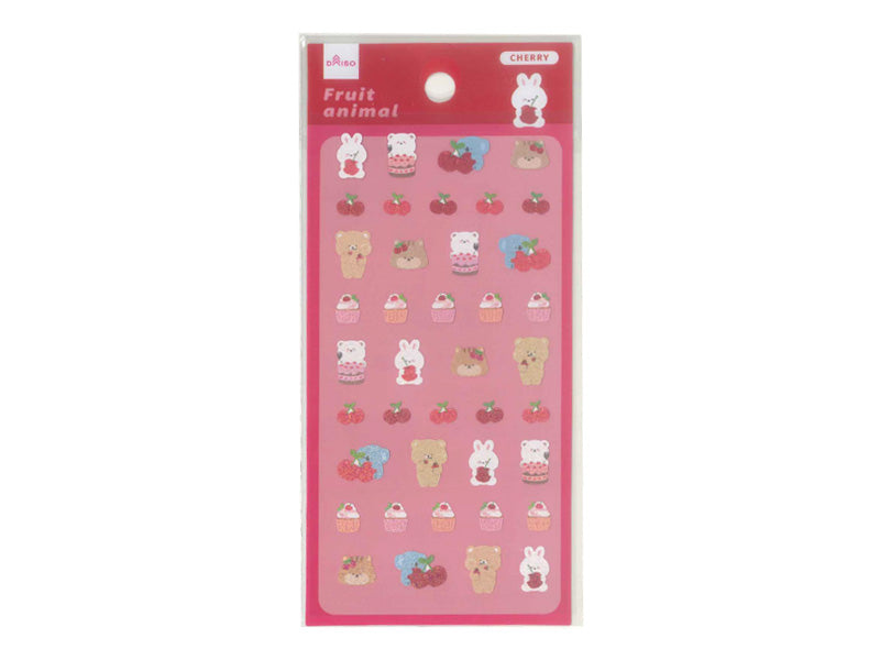 シートシール（フルーツアニマル、チェリー） ダイソー(DAISO)