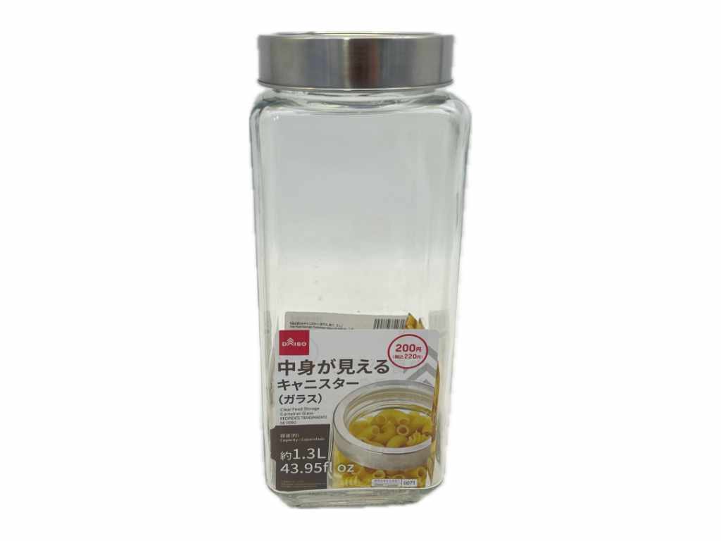 中身が見えるキャニスター（ガラス） ダイソー(DAISO)