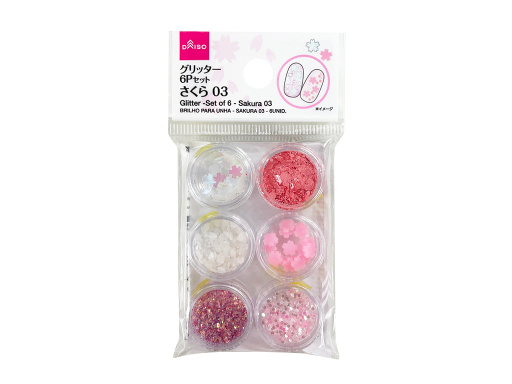 グリッター（６個セット、さくら０３） ダイソー(DAISO)