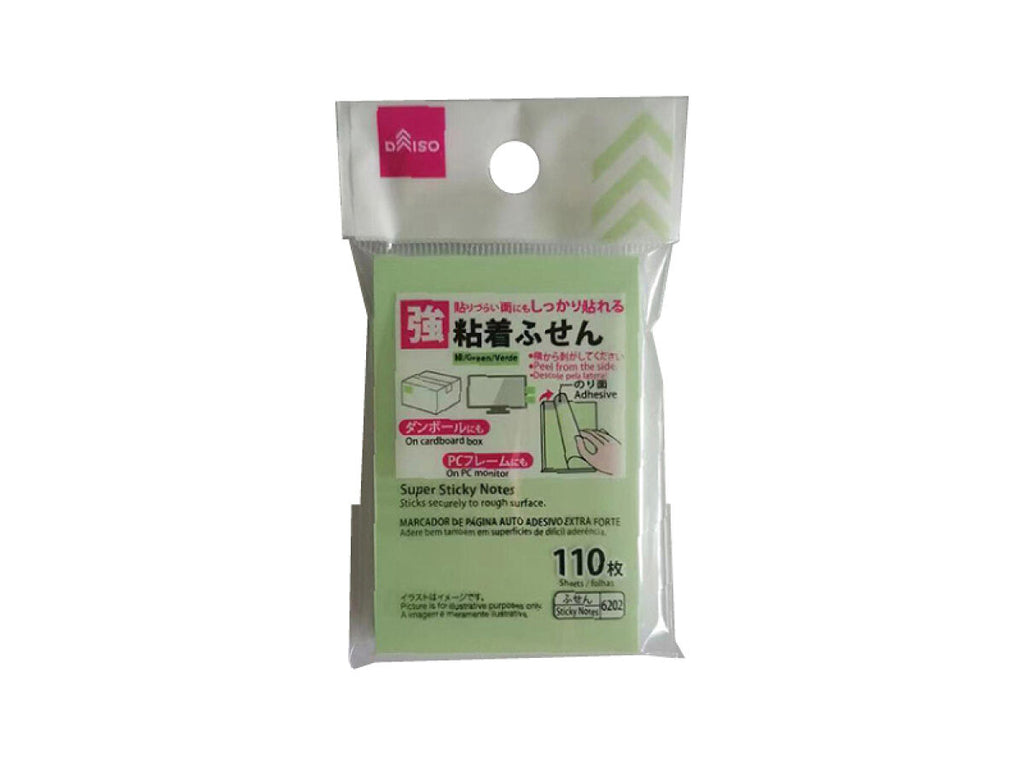 強粘着ふせん（緑） ダイソー(DAISO)