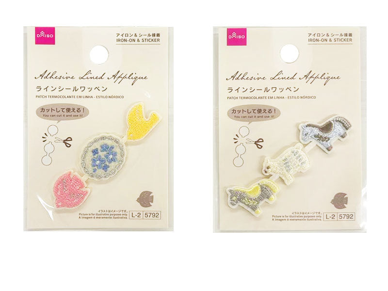 ラインシールワッペン（北欧風） ダイソー(DAISO)