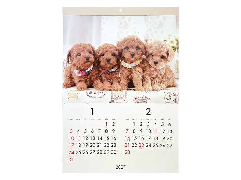 ２０２７年フォトカレンダー（Ｂ３、犬） ダイソー(DAISO)