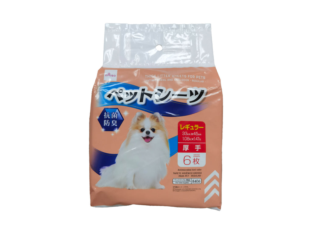 厚手ペットシーツ（抗菌防臭、レギュラー、６枚） ダイソー(DAISO)