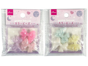 ゆめかわカラービーズ（バルーン風リボン、３個） ダイソー(DAISO)