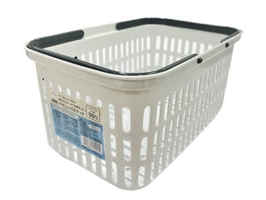 環境配慮型バスケット（２、取っ手付、白） ダイソー(DAISO)