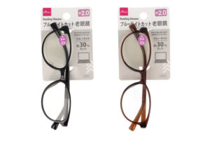 ブルーライトカット老眼鏡（＋２．０、ブルーライト約３０％カット） ダイソー(DAISO)