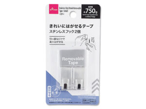 ステンレスフック（はがせるテープ、小、２個） ダイソー(DAISO)