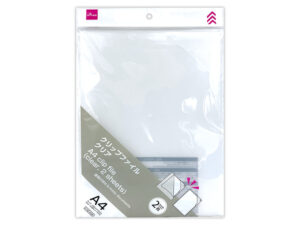 Ａ４クリップファイル（クリア、２枚） ダイソー(DAISO)