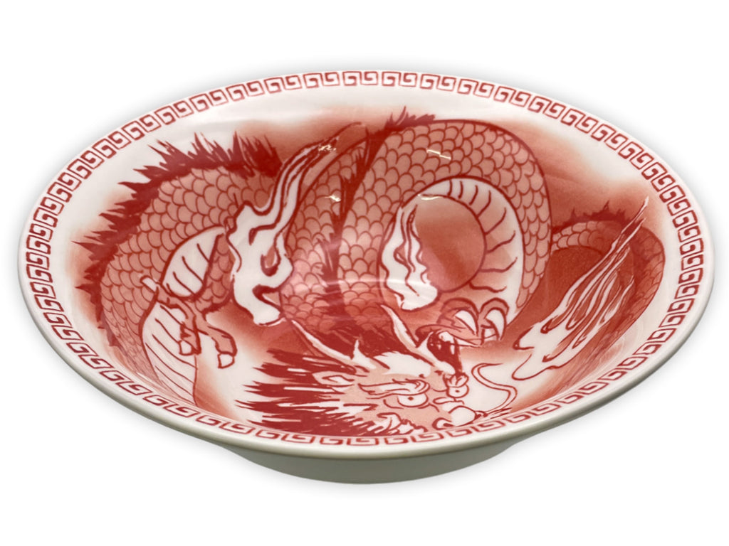ラーメンどんぶり（龍、赤） ダイソー(DAISO)